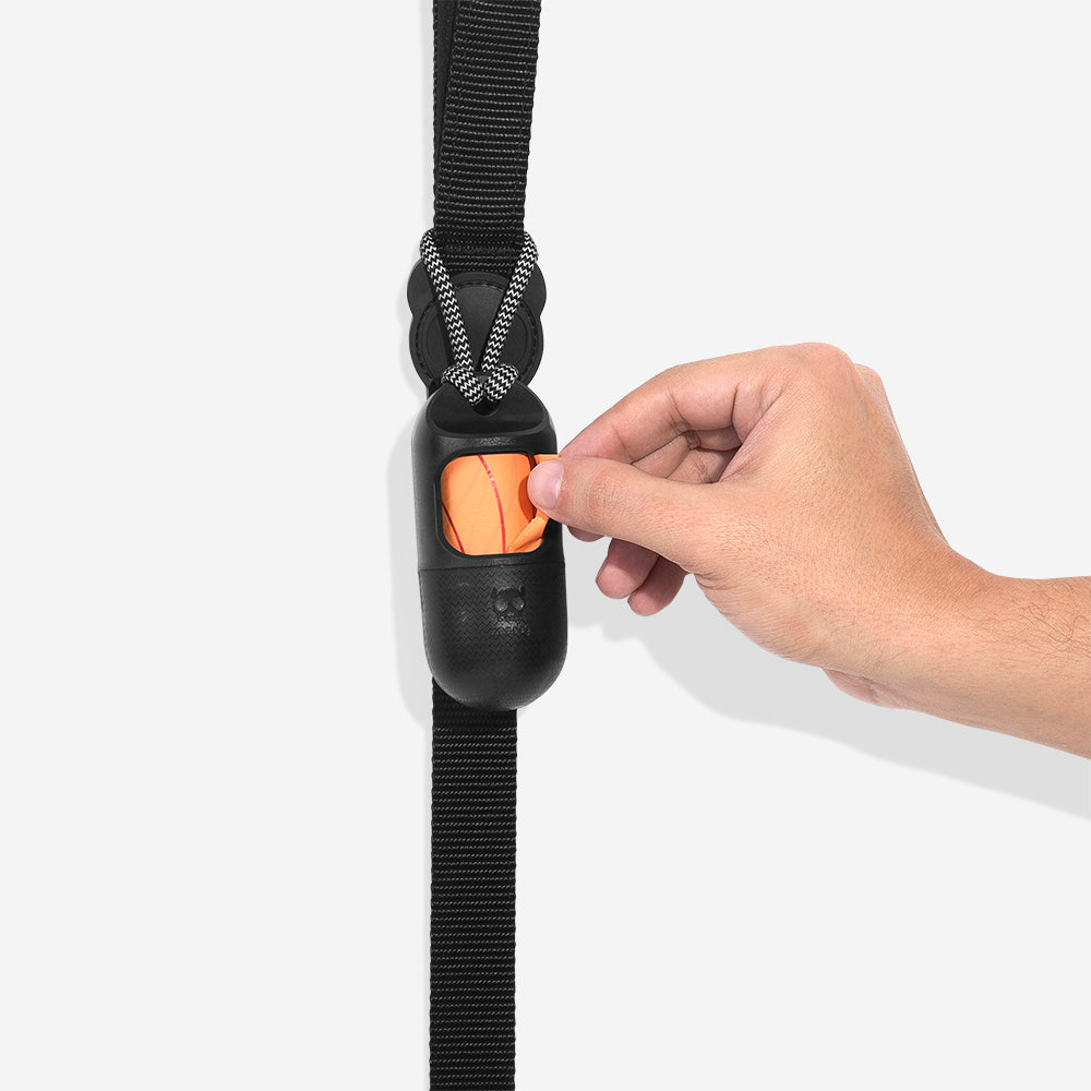 Dispensador de Bolsas Higiénicas Negro +1 Rollo