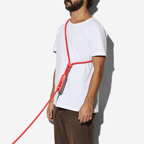 Correa Hands-Free para Perros Neon Coral